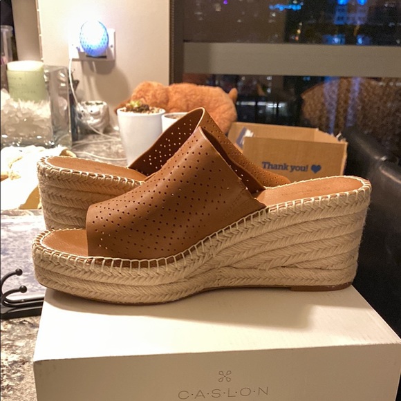 caslon wedge sandals in light brown - Picture 1 of 4
